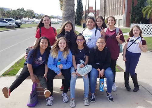 Students in the Growing Girls program, 2019