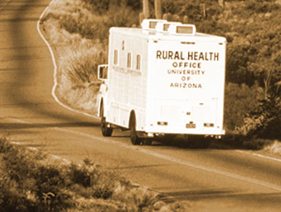 Photo of Rural Health truck in desert